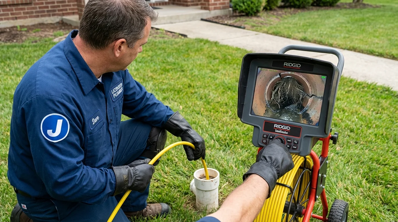 Sewer camera inspection being performed by Johns Plumbing LLC in Craig